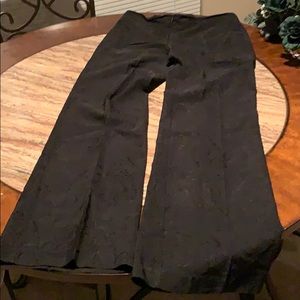 Cache’ black on black paisley print pant